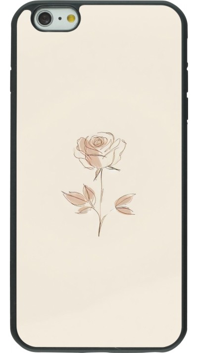 iPhone 6 Plus / 6s Plus Case Hülle - Silikon schwarz Rosa Sand Minimalistisch