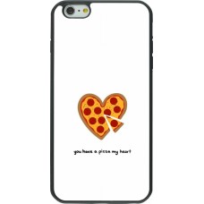 iPhone 6 Plus / 6s Plus Case Hülle - Silikon schwarz Saint Valentines Day 26 You have my pizza heart