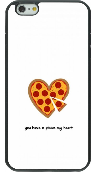 iPhone 6 Plus / 6s Plus Case Hülle - Silikon schwarz Saint Valentines Day 26 You have my pizza heart