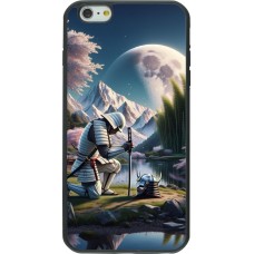 iPhone 6 Plus / 6s Plus Case Hülle - Silikon schwarz Samurai Katana Mond