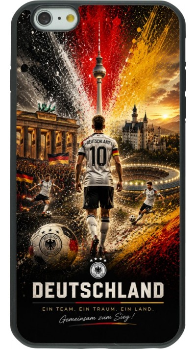 iPhone 6 Plus / 6s Plus Case Hülle - Silikon schwarz Fussball Deutschland splash 2026