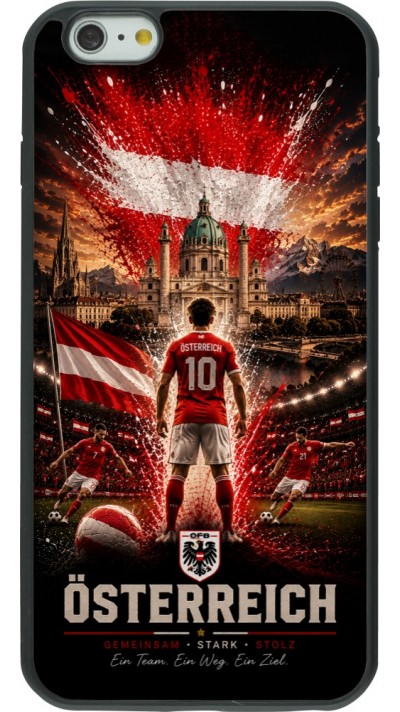 iPhone 6 Plus / 6s Plus Case Hülle - Silikon schwarz Fussball Österreich splash 2026