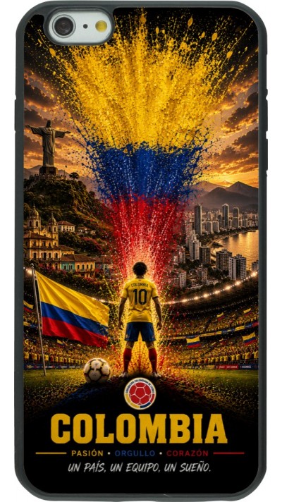 iPhone 6 Plus / 6s Plus Case Hülle - Silikon schwarz Fussball Kolumbien splash 2026