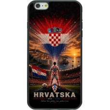 iPhone 6 Plus / 6s Plus Case Hülle - Silikon schwarz Fussball Kroatien splash 2026