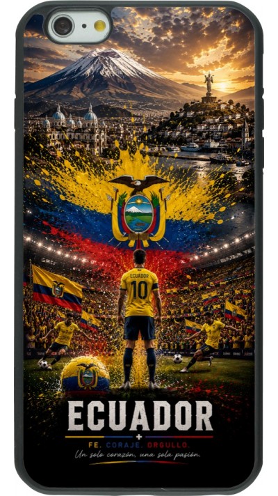 iPhone 6 Plus / 6s Plus Case Hülle - Silikon schwarz Fussball Ecuador splash 2026
