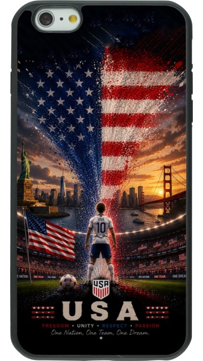 iPhone 6 Plus / 6s Plus Case Hülle - Silikon schwarz Fussball Vereinigten Staaten splash 2026
