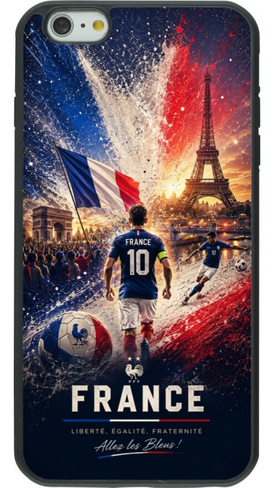 iPhone 6 Plus / 6s Plus Case Hülle - Silikon schwarz Fussball Frankreich splash 2026
