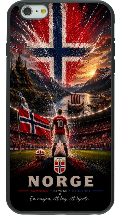 iPhone 6 Plus / 6s Plus Case Hülle - Silikon schwarz Fussball Norwegen splash 2026