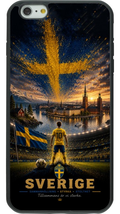 iPhone 6 Plus / 6s Plus Case Hülle - Silikon schwarz Fussball Schweden splash 2026
