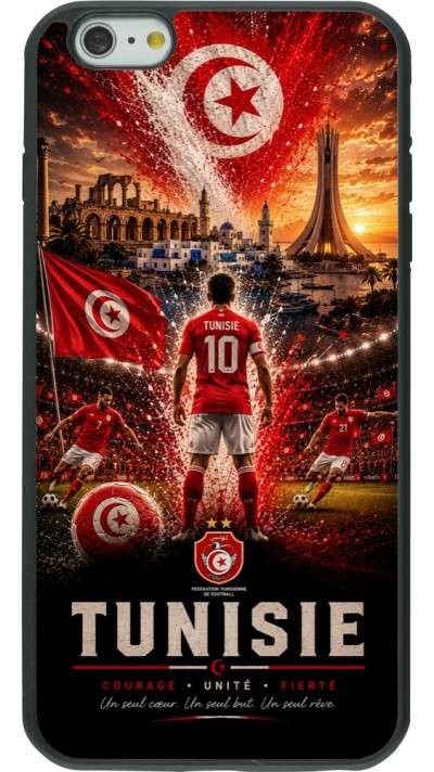 iPhone 6 Plus / 6s Plus Case Hülle - Silikon schwarz Fussball Tunesien splash 2026
