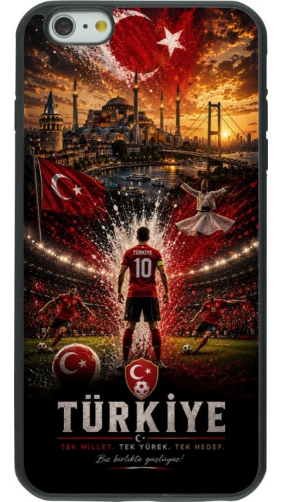 iPhone 6 Plus / 6s Plus Case Hülle - Silikon schwarz Fussball Türkei splash 2026