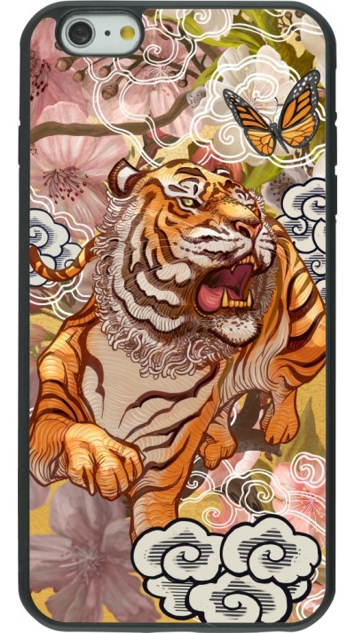 iPhone 6 Plus / 6s Plus Case Hülle - Silikon schwarz Spring 23 japanese tiger