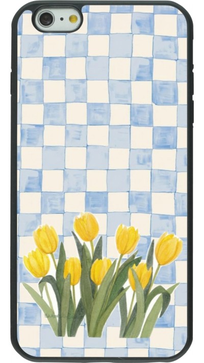 iPhone 6 Plus / 6s Plus Case Hülle - Silikon schwarz Blue vichy tulips 2026