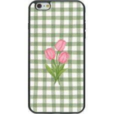 iPhone 6 Plus / 6s Plus Case Hülle - Silikon schwarz Green vichy tulips 2026