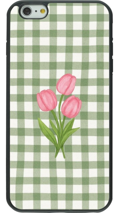 iPhone 6 Plus / 6s Plus Case Hülle - Silikon schwarz Green vichy tulips 2026