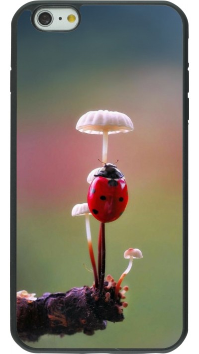 iPhone 6 Plus / 6s Plus Case Hülle - Silikon schwarz Ladybird on a mushroom 2026