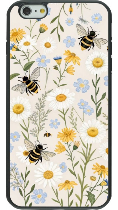 iPhone 6 Plus / 6s Plus Case Hülle - Silikon schwarz Pattern bees 2026