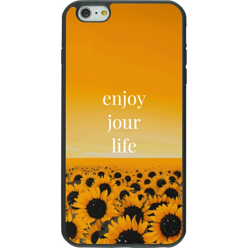 iPhone 6 Plus / 6s Plus Case Hülle - Silikon schwarz Summer 2025 Enjoy your life