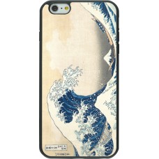 iPhone 6 Plus / 6s Plus Case Hülle - Silikon schwarz Kunstbild - Die große Welle vor Kanagawa - Hokusai
