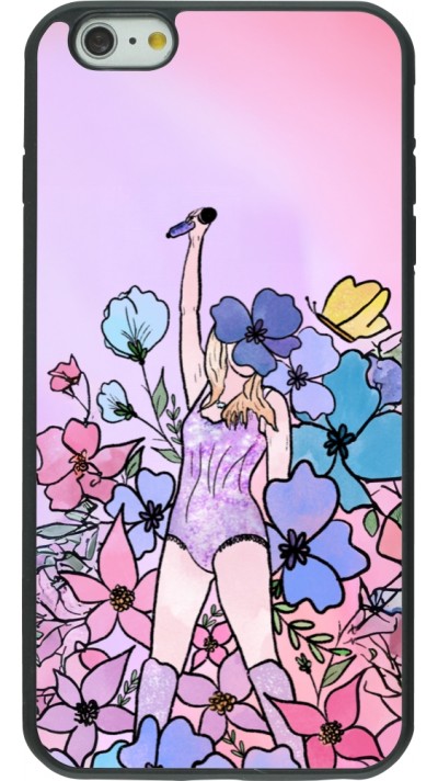 iPhone 6 Plus / 6s Plus Case Hülle - Silikon schwarz Taylor Swift Sketch - Pink