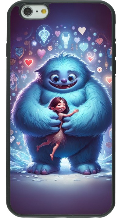 iPhone 6 Plus / 6s Plus Case Hülle - Silikon schwarz Valentin 2024 Flauschige Liebe