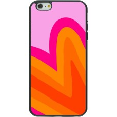 iPhone 6 Plus / 6s Plus Case Hülle - Silikon schwarz Valentine 2024 heart gradient