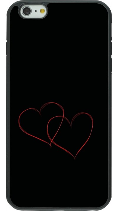 iPhone 6 Plus / 6s Plus Case Hülle - Silikon schwarz Valentine 2023 attached heart
