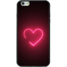 iPhone 6 Plus / 6s Plus Case Hülle - Silikon schwarz Valentine 2023 single neon heart