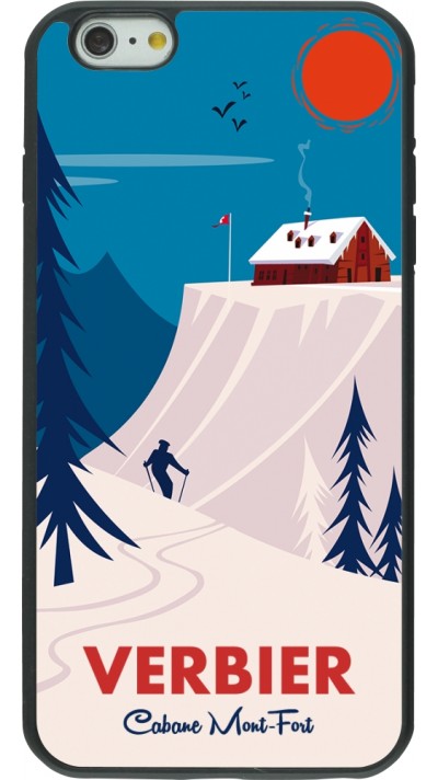 iPhone 6 Plus / 6s Plus Case Hülle - Silikon schwarz Verbier Cabane Mont-Fort