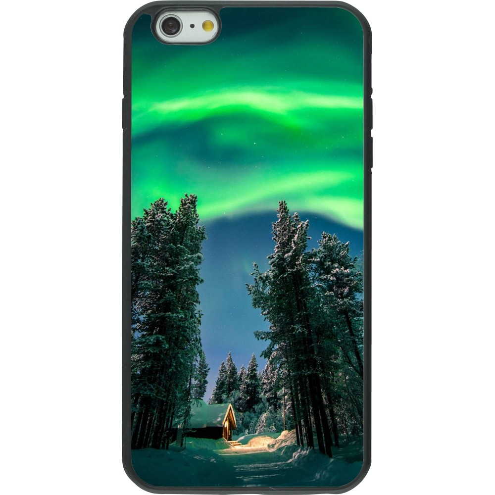 iPhone 6 Plus / 6s Plus Case Hülle - Silikon schwarz Winter 22 Northern Lights