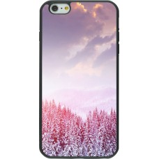 iPhone 6 Plus / 6s Plus Case Hülle - Silikon schwarz Winter 22 Pink Forest