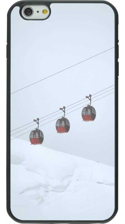 Coque iPhone 6 Plus / 6s Plus - Silicone rigide noir Winter 22 ski lift