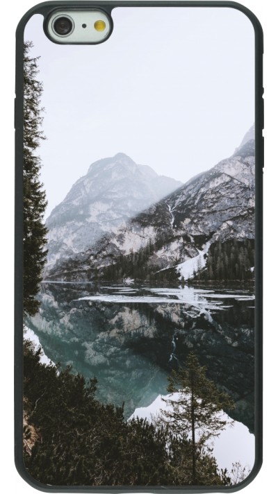 Coque iPhone 6 Plus / 6s Plus - Silicone rigide noir Winter 22 snowy mountain and lake