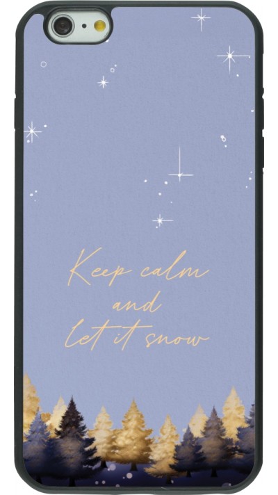 iPhone 6 Plus / 6s Plus Case Hülle - Silikon schwarz Winter 25 Winter illustration of trees