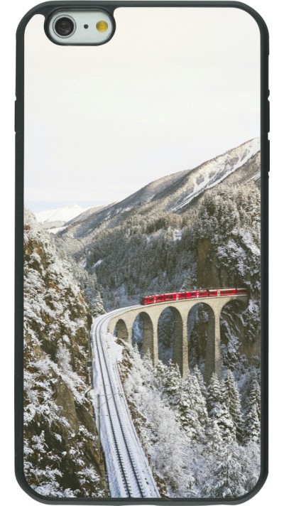 iPhone 6 Plus / 6s Plus Case Hülle - Silikon schwarz Winter 25 Winter polar express