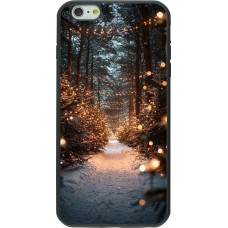 iPhone 6 Plus / 6s Plus Case Hülle - Silikon schwarz Winter 25 Winter snowy road