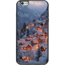iPhone 6 Plus / 6s Plus Case Hülle - Silikon schwarz Winter 25 Winter snowy village