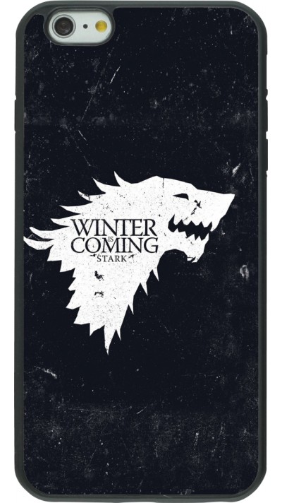 Coque iPhone 6 Plus / 6s Plus - Silicone rigide noir Winter is coming Stark