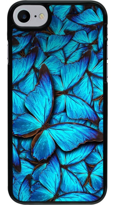 Hülle iPhone 7 / 8 / SE (2020, 2022) - Papillon - Bleu