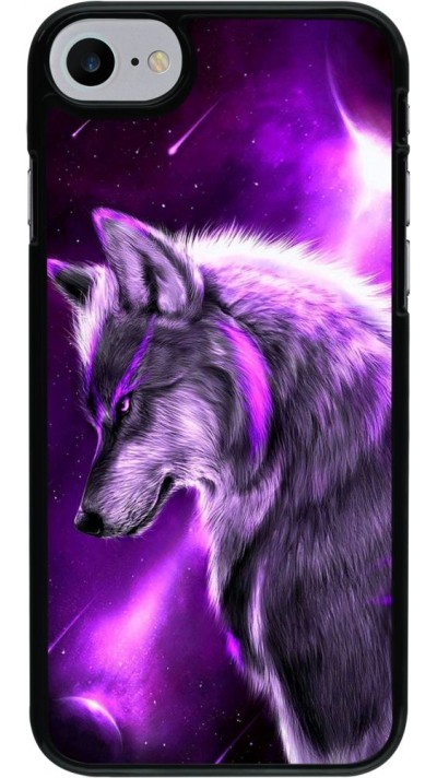 Hülle iPhone 7 / 8 / SE (2020, 2022) - Purple Sky Wolf