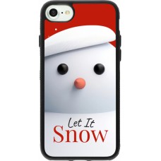 iPhone 7 / 8 / SE (2020, 2022) Case Hülle - Silikon schwarz Christmas 25 Xmas Snowman