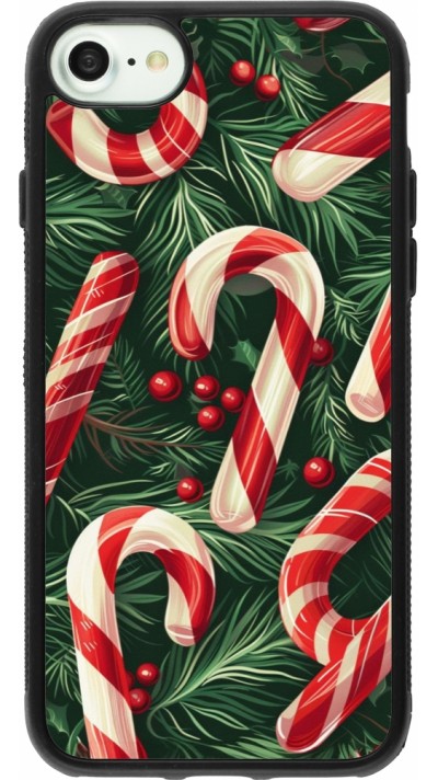 iPhone 7 / 8 / SE (2020, 2022) Case Hülle - Silikon schwarz Christmas 25 Xmas Stick