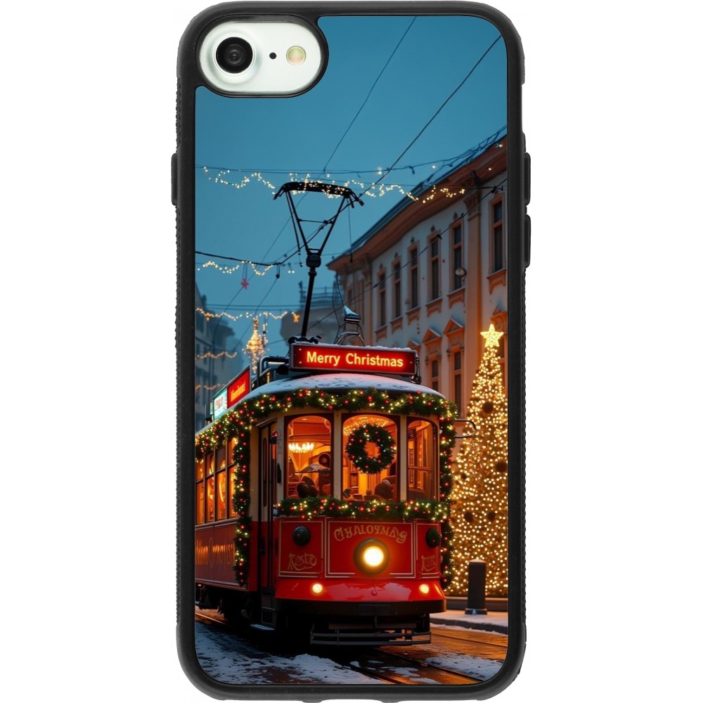iPhone 7 / 8 / SE (2020, 2022) Case Hülle - Silikon schwarz Christmas 25 Xmas Train