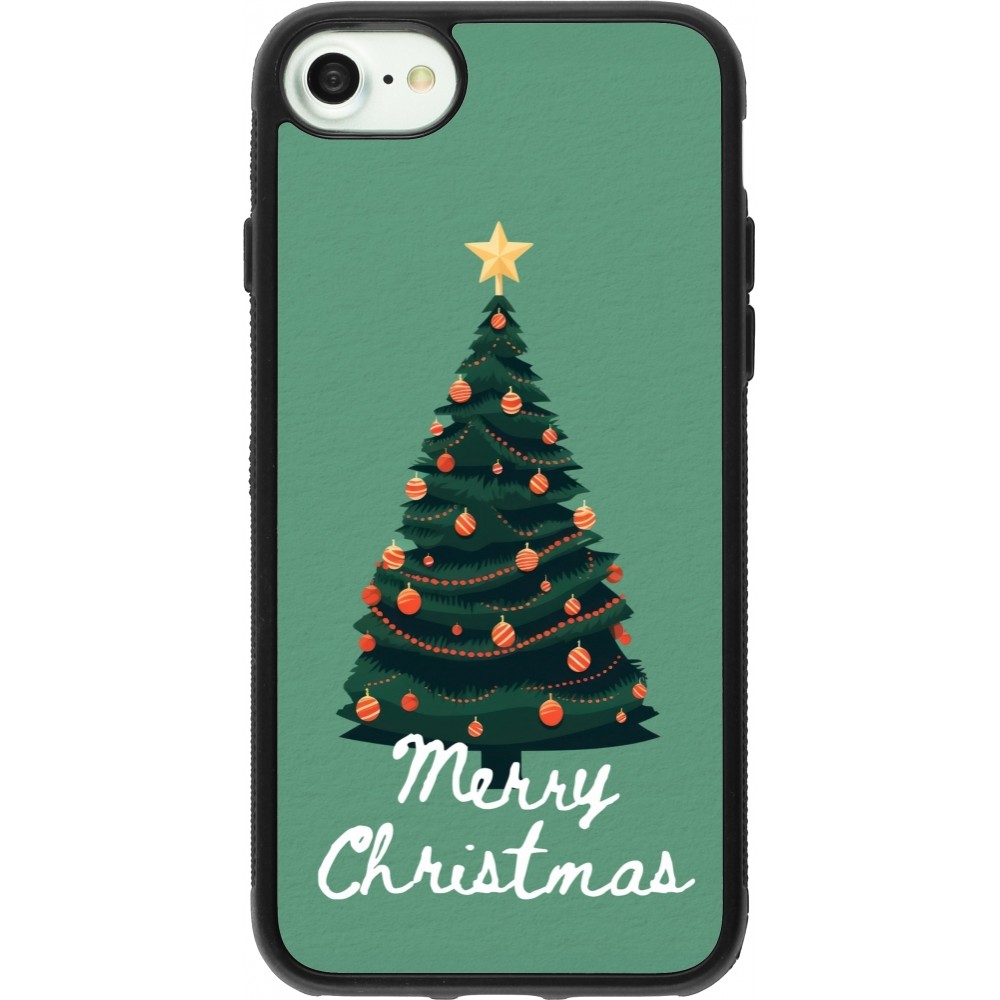 iPhone 7 / 8 / SE (2020, 2022) Case Hülle - Silikon schwarz Christmas 25 Xmas Tree