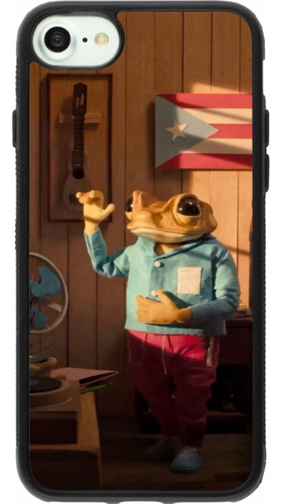 iPhone 7 / 8 / SE (2020, 2022) Case Hülle - Silikon schwarz Dancing frog DTMF