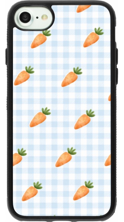 iPhone 7 / 8 / SE (2020, 2022) Case Hülle - Silikon schwarz Easter 2026 Pattern carrots