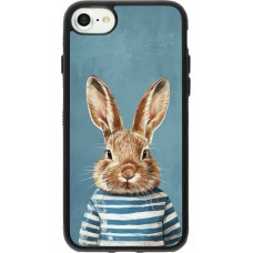 iPhone 7 / 8 / SE (2020, 2022) Case Hülle - Silikon schwarz Easter 2026 Rabbit navy