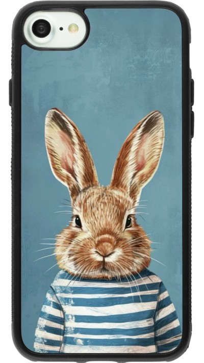 iPhone 7 / 8 / SE (2020, 2022) Case Hülle - Silikon schwarz Easter 2026 Rabbit navy