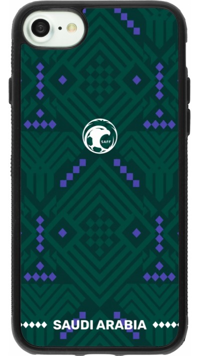 iPhone 7 / 8 / SE (2020, 2022) Case Hülle - Silikon schwarz Saudi Arabien 2026 personalisierbares Fussballtrikot
