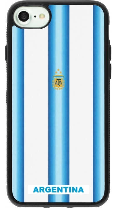 iPhone 7 / 8 / SE (2020, 2022) Case Hülle - Silikon schwarz Argentinien 2026 personalisierbares Fussballtrikot